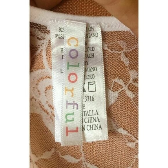 Colorful Women's Dress Lace Summer Beach Cocktail Bodycon White Size S - Picture 5 of 5